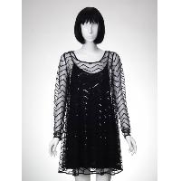 Mesh Sequins Woven Dress